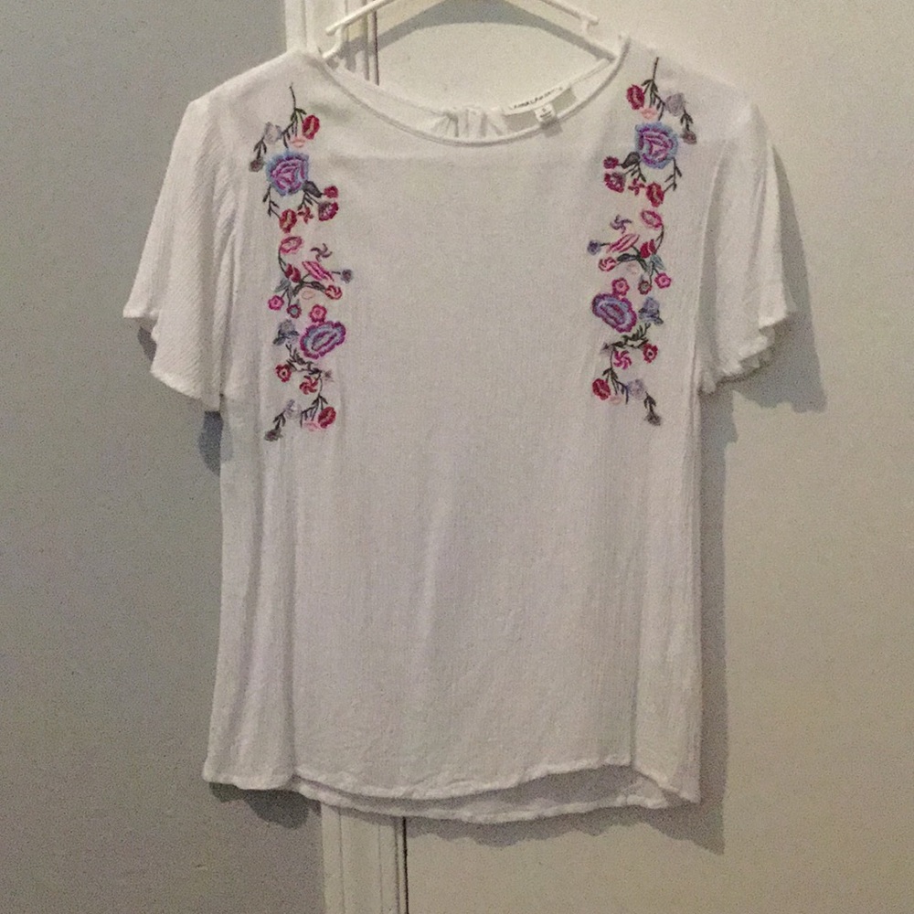embroidered flower shirt